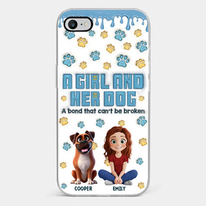 A Bond That Can't Be Broken - Dog Personalized Custom 3D Inflated Effect Printed Clear Phone Case - Gift For Pet Owners, Pet Lovers