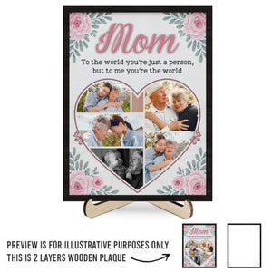 Custom Photo Our Love For You Knows No Bounds
- Family Personalized Custom 2-Layered Wooden Plaque With Stand - Gift For Mom, Daughter
