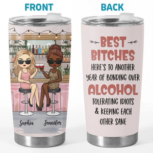 We’re The Spice In Each Other’s Lives - Bestie Personalized Custom Tumbler - Gift For Best Friends, BFF, Sisters