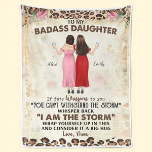 A Big Hug From Mother - Family Personalized Custom Blanket - Mother's Day, Gift For Mom, Grandma