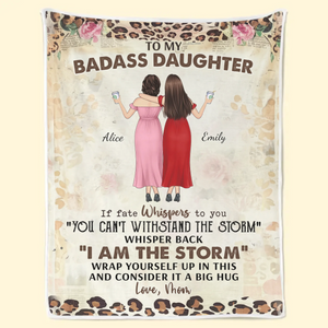 A Big Hug From Mother - Family Personalized Custom Blanket - Mother's Day, Gift For Mom, Grandma