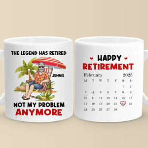 Work Ends, Life Begins - Coworker Personalized Custom Mug - Appreciation, Retirement Gift For Coworkers, Work Friends, Colleagues
