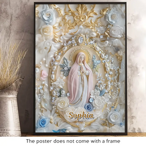 With Love Comes Faith - Family Personalized Custom Vertical Poster - Gift For Yourself, Best Friends, Siblings, Family Members