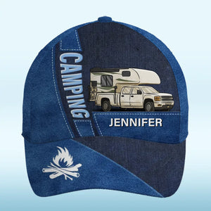 Making Memories At Campsite - Camping Personalized Custom Hat, All Over Print Classic Cap - Gift For Camping Lovers