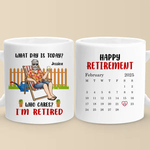 Retirement Is Freedom In Action - Coworker Personalized Custom Mug - Appreciation, Retirement Gift For Coworkers, Work Friends, Colleagues