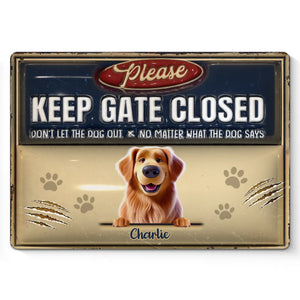 Happiness Is A Dog At Your Door - Dog Personalized Custom 3D Inflated Effect Printed Home Decor Metal Sign - House Warming Gift For Pet Owners, Pet Lovers