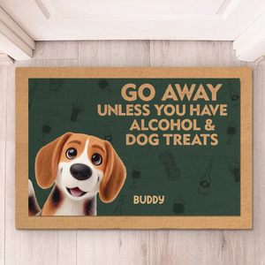Leave Now Unless You Bring Pet Treats - Dog & Cat Personalized Custom Home Decor Decorative Mat - House Warming Gift For Pet Owners, Pet Lovers