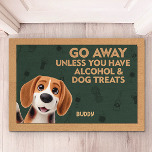 Leave Now Unless You Bring Pet Treats - Dog & Cat Personalized Custom Home Decor Decorative Mat - House Warming Gift For Pet Owners, Pet Lovers