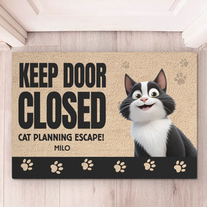 My Heart Belongs To My Furry Friend - Cat Personalized Custom Home Decor Decorative Mat - House Warming Gift For Pet Owners, Pet Lovers