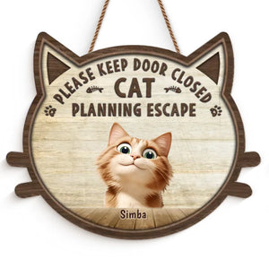 Home Is Where The Cat Is - Cat Personalized Custom Home Decor Wood Sign - House Warming Gift For Pet Owners, Pet Lovers