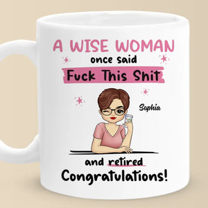 Goodbye Tension, Hello Pension - Coworker Personalized Custom Mug - Appreciation, Retirement Gift For Coworkers, Work Friends, Colleagues