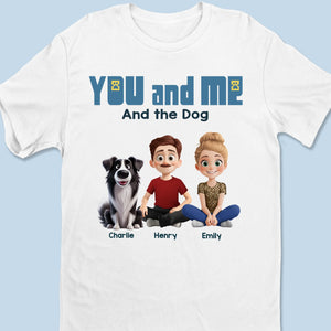 Only You, Me And Happy Tails - Couple Personalized Custom Unisex T-shirt, Premium T-shirt, Hoodie - Gift For Husband Wife, Anniversary, Pet Owners, Pet Lovers