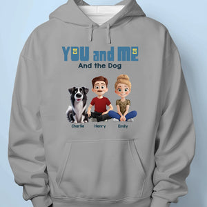 Only You, Me And Happy Tails - Couple Personalized Custom Unisex T-shirt, Premium T-shirt, Hoodie - Gift For Husband Wife, Anniversary, Pet Owners, Pet Lovers