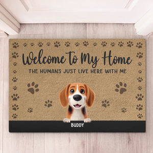 Pets Make The Rules, Humans Just Pay The Bills - Dog Personalized Custom Home Decor Decorative Mat - House Warming Gift For Pet Owners, Pet Lovers