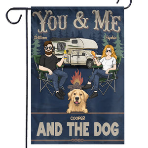Only Us, Cuddles And Wagging Joy - Dog Personalized Custom Flag - Gift For Husband Wife, Pet Owners, Pet Lovers