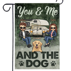 Love, Paws, And Campfire Nights - Dog Personalized Custom Flag - Gift For Husband Wife, Pet Owners, Pet Lovers