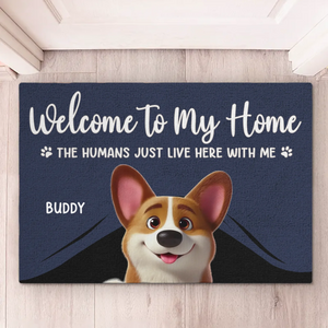 Our Home Runs On Love - Dog & Cat Personalized Custom Home Decor Decorative Mat - House Warming Gift For Pet Owners, Pet Lovers