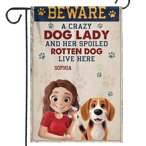 Rotten Dogs, Happy Hearts - Dog & Cat Personalized Custom Flag - Gift For Pet Owners, Pet Lovers