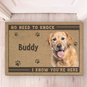 Custom Photo Wipe Your Paws, Hooman - Dog & Cat Personalized Custom Home Decor Decorative Mat - House Warming Gift For Pet Owners, Pet Lovers