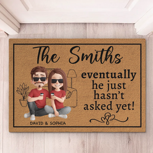Our Love Is The Adventure That Makes Life Extraordinary - Couple Personalized Custom Home Decor Decorative Mat - House Warming Gift For Husband Wife, Anniversary