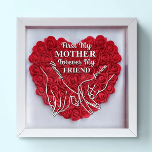 I’ll Always Be Your Little Girl - Family Personalized Custom Flower Shadow Box - Mother's Day, Gift For Mom, Grandma