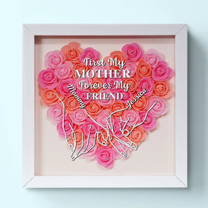 I’ll Always Be Your Little Girl - Family Personalized Custom Flower Shadow Box - Mother's Day, Gift For Mom, Grandma