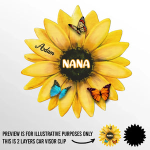 A Heartfelt Gesture To Show How Much They Mean To You - Family Personalized Custom Car Visor Clip - Gift For Mom, Grandma