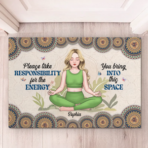 Breathe Deeply, Live Fully - Yoga Personalized Custom Home Decor Decorative Mat - House Warming Gift For Yoga Lovers