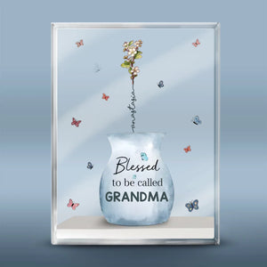 Love Is The Flower You've Got To Let Grow - Family Personalized Custom Rectangle Shaped Acrylic Plaque - Gift For Mom, Grandma