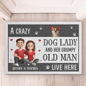 Love, Laughter And Wagging Tails - Dog Personalized Custom Home Decor Decorative Mat - House Warming Gift For Pet Owners, Pet Lovers