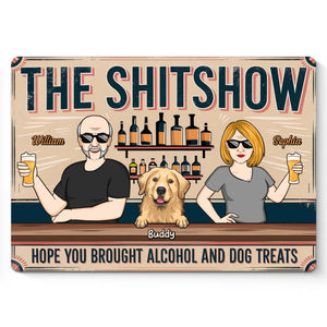 Life's A Party With Pets - Dog Personalized Custom Home Decor Metal Sign - House Warming Gift For Pet Owners, Pet Lovers