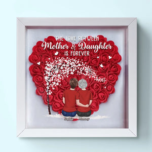 Behind Every Strong Daughter Is A Truly Amazing Mom - Family Personalized Custom Flower Shadow Box - Mother's Day, Gift For Mom, Grandma
