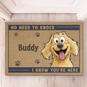 Our Security System Runs On Treats - Dog Personalized Custom Home Decor Decorative Mat - House Warming Gift For Pet Owners, Pet Lovers