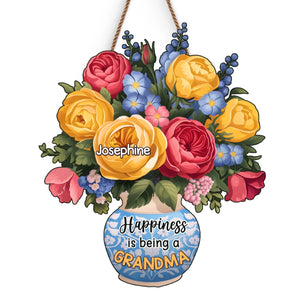 A Thoughtful Gift For The Grandma Who Does It All - Family Personalized Custom Shaped Home Decor Wood Sign - House Warming Gift For Mom, Grandma