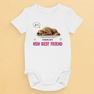 My New Best Friend - Dog Personalized Custom Baby Onesie - Baby Shower Gift, Gift For Pet Owners, Pet Lovers