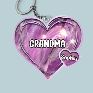 Love Grows Best In A Grandmother’s Heart - Family Personalized Custom Shaped Acrylic Keychain - Gift For Mom, Grandma