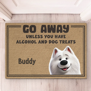No Drinks, No Cat Treats, No Entry - Dog & Cat Personalized Custom Home Decor Decorative Mat - House Warming Gift For Pet Owners, Pet Lovers