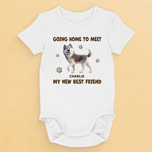 Home Is Where My Paw Friend is - Dog Personalized Custom Baby Onesie - Baby Shower Gift, Gift For Pet Owners, Pet Lovers