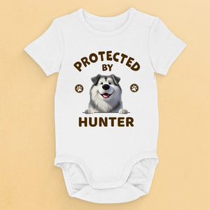 Well Protected By Furry Friends - Dog Personalized Custom Baby Onesie - Baby Shower Gift, Gift For Pet Owners, Pet Lovers