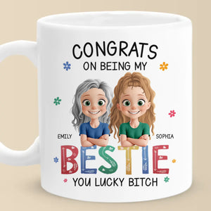 Soul Sisters For Life - Bestie Personalized Custom Mug - Gift For Best Friends, BFF, Sister
