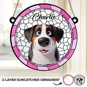 A Pup’s Peek Is A Heart’s Treat - Dog Personalized Window Hanging Suncatcher Ornament - Gift For Pet Owners, Pet Lovers