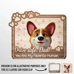 A Reminder From Your Furry Best Friend - Dog & Cat Personalized Custom Car Visor Clip - Gift For Pet Owners, Pet Lovers