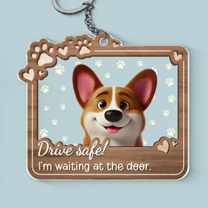 Unconditional Love Comes With Four Paws - Dog & Cat Personalized Custom Shaped Acrylic Keychain - Gift For Pet Owners, Pet Lovers