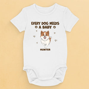Because Home Is Always Better With A Paw Friend - Dog Personalized Custom Baby Onesie - Baby Shower Gift, Gift For Pet Owners, Pet Lovers
