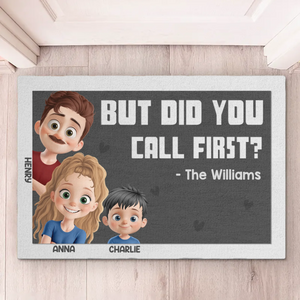 No Shoes Inside - Family Personalized Custom Home Decor Decorative Mat - House Warming Gift For Family Members