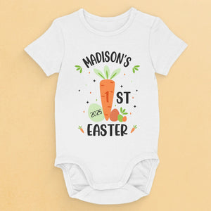 My First Easter Adventure - Family Personalized Custom Baby Onesie - Easter Gift For Baby Kids, Newborn Baby
