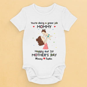 From My Tiny Hands To Your Big Heart - Family Personalized Custom Baby Onesie - Mother's Day, Baby Shower Gift, Gift For First Mom