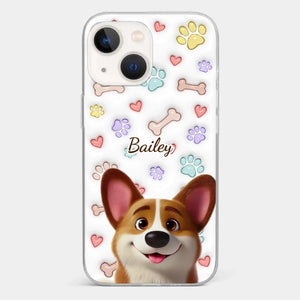 Four Paws, One Heart - Dog Personalized Custom 3D Inflated Effect Printed Clear Phone Case - Gift For Pet Owners, Pet Lovers