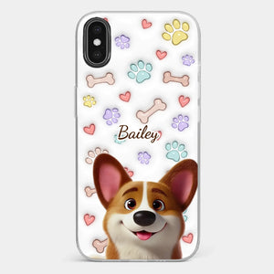 Four Paws, One Heart - Dog Personalized Custom 3D Inflated Effect Printed Clear Phone Case - Gift For Pet Owners, Pet Lovers