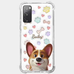 Four Paws, One Heart - Dog Personalized Custom 3D Inflated Effect Printed Clear Phone Case - Gift For Pet Owners, Pet Lovers
